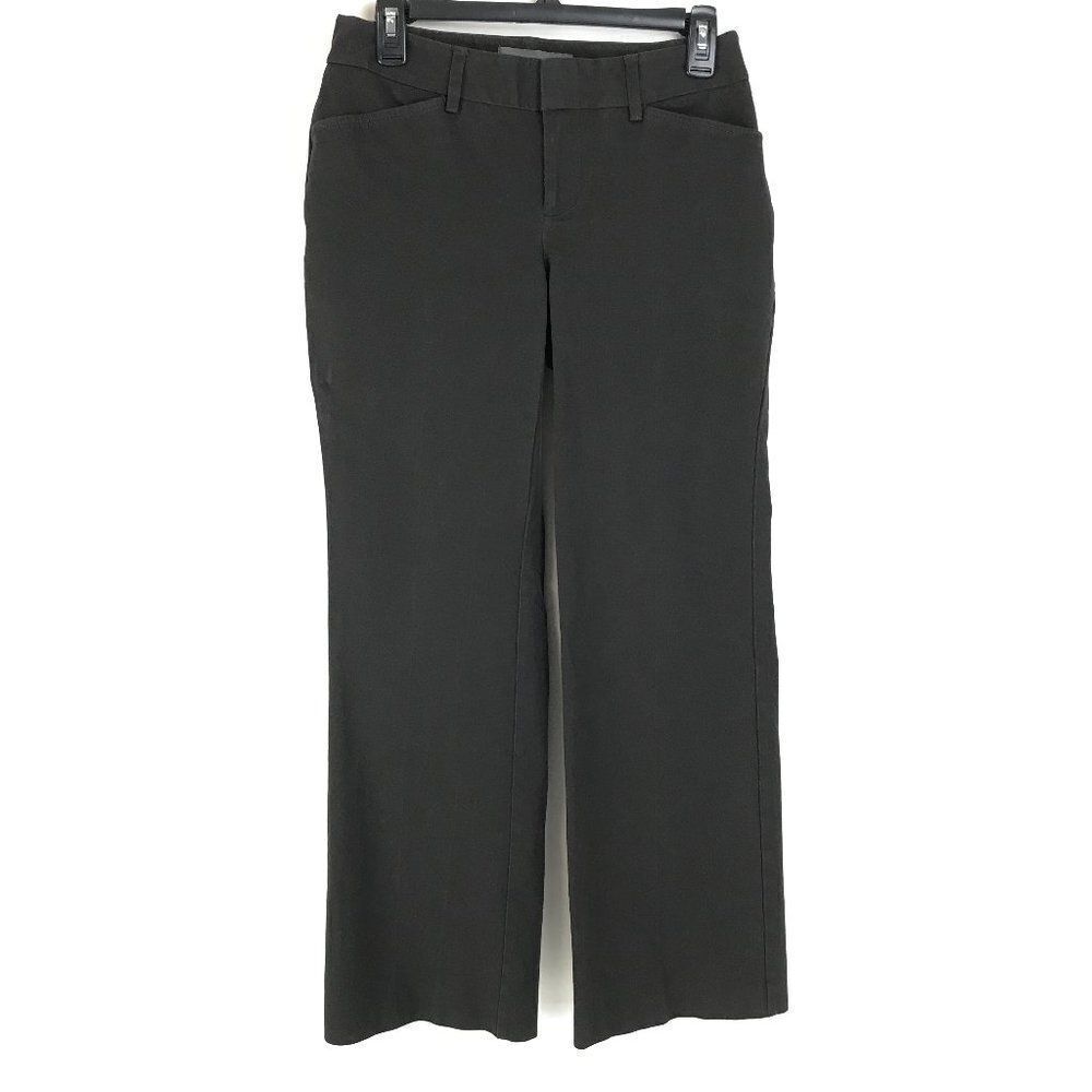 Eddie Bauer Curvy Fit Boot Cut Pants Women's Size 4 Petite Brown Stretch Pockets